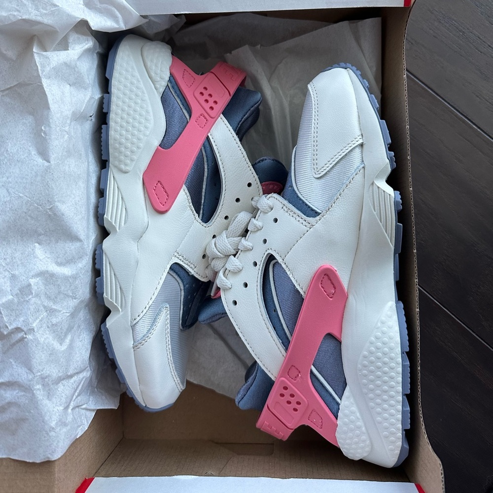 Nike Women's Air Huarache Sneakers - White, Pink, and Purple